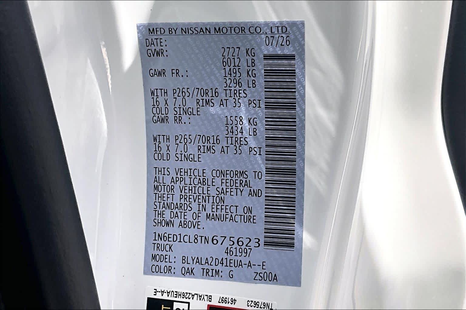 New 2026 QAK/GLACIER WH Nissan S image 14