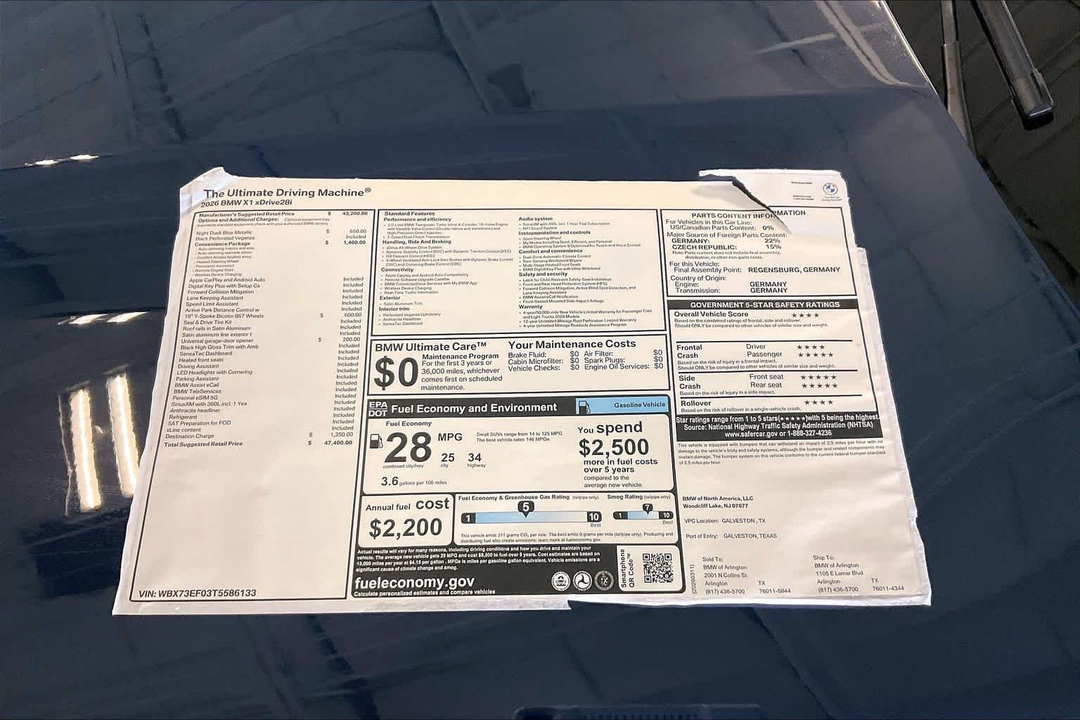 New 2026 Night Dusk Blue Metallic BMW xDrive28i image 19