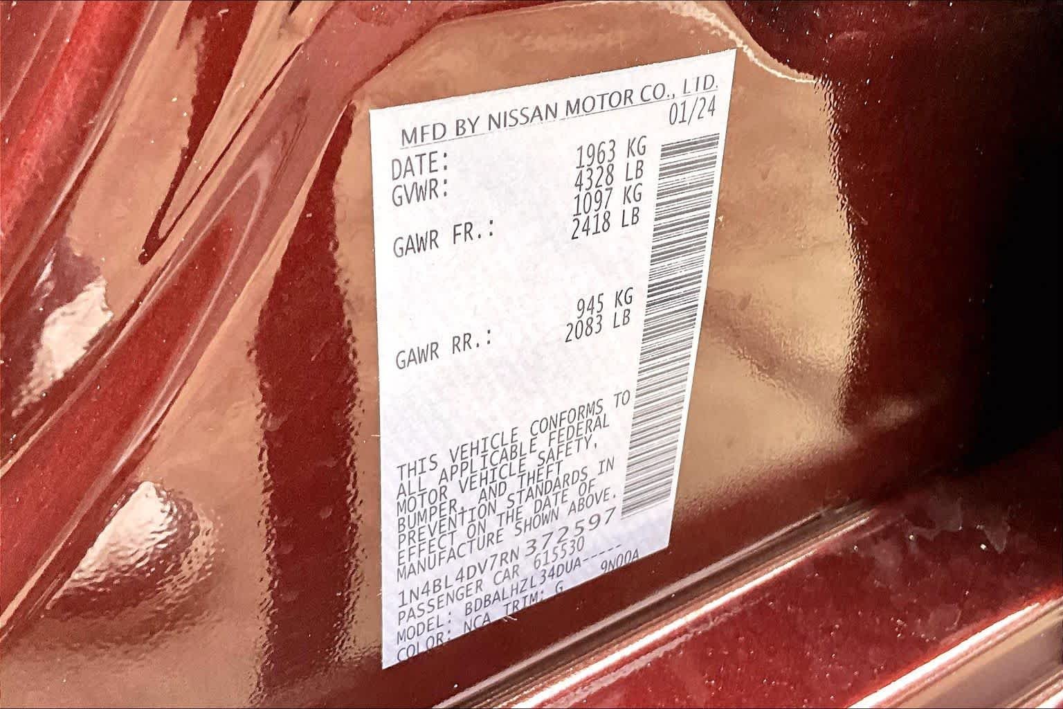 Certified Used 2024 Garnet Pearl Metallic Nissan 2.5 SV image 33