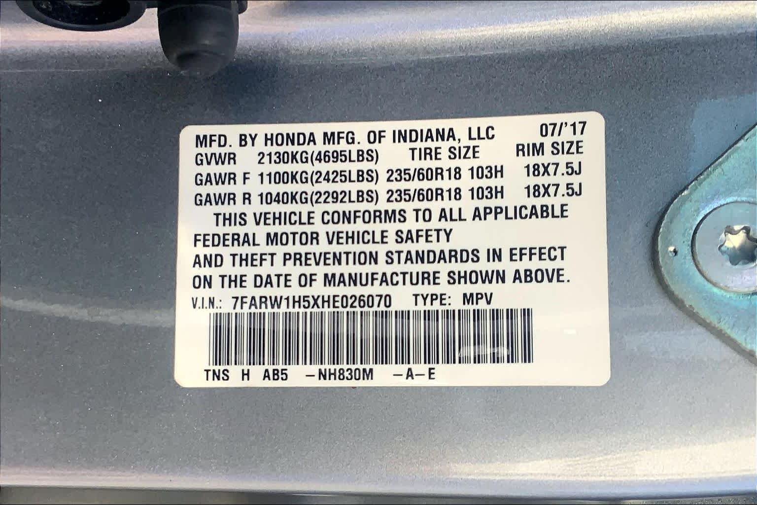 Used 2017 Lunar Silver Metallic Honda EX image 28