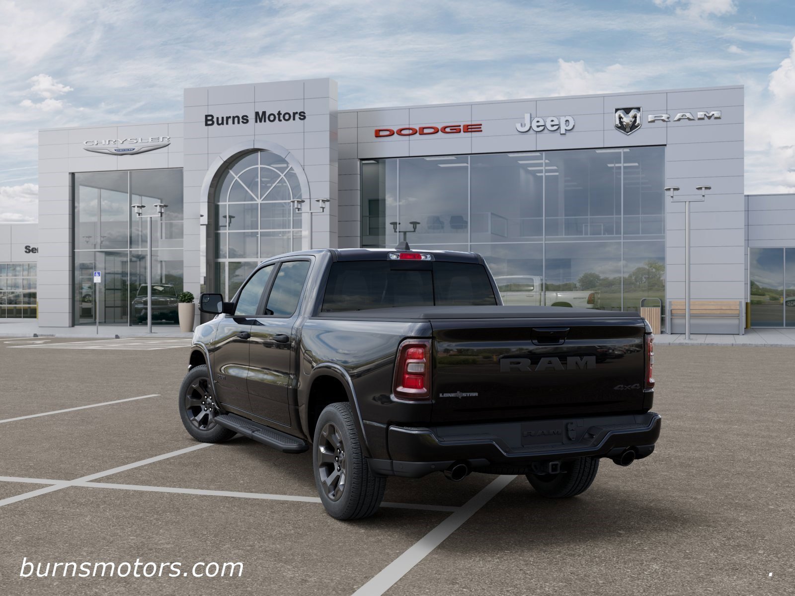 New 2026 Diamond Black Crystal Pearl-Coat Exterior Paint RAM Lone Star Night Edition image 3