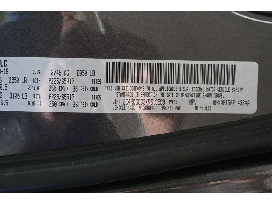 Used 2019 GRAY Dodge SXT Mobility Handicap Van image 33