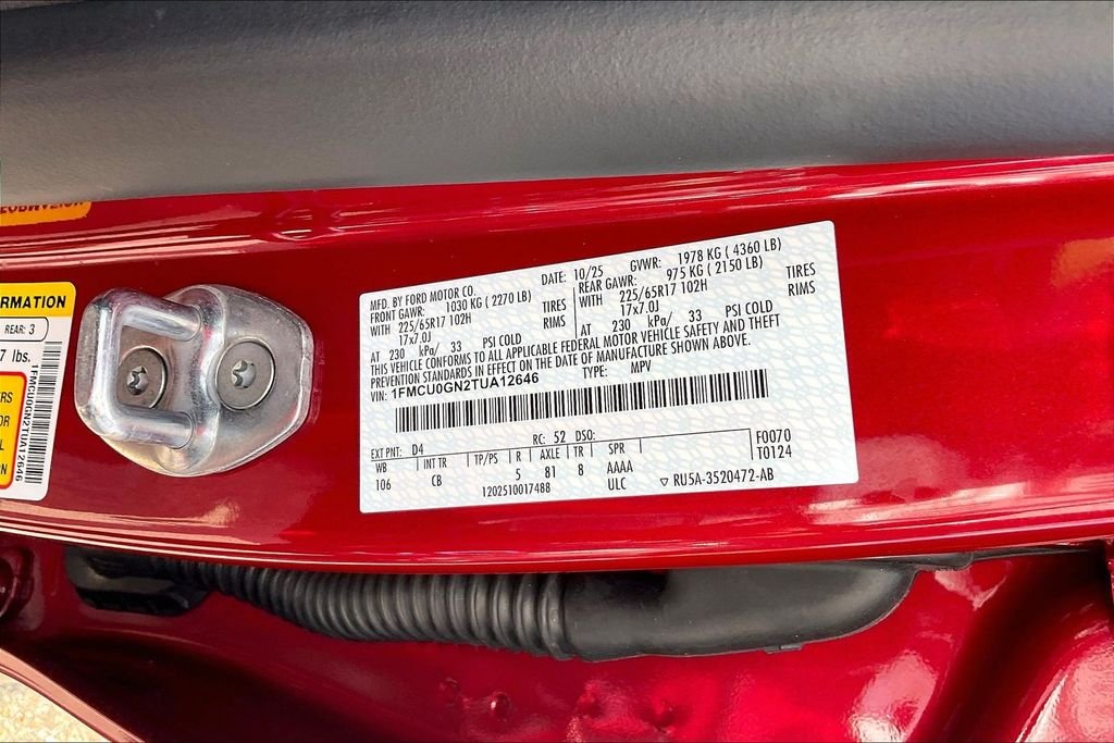 New 2026 Rapid Red Metallic Tinted Clearcoat Ford Active image 11