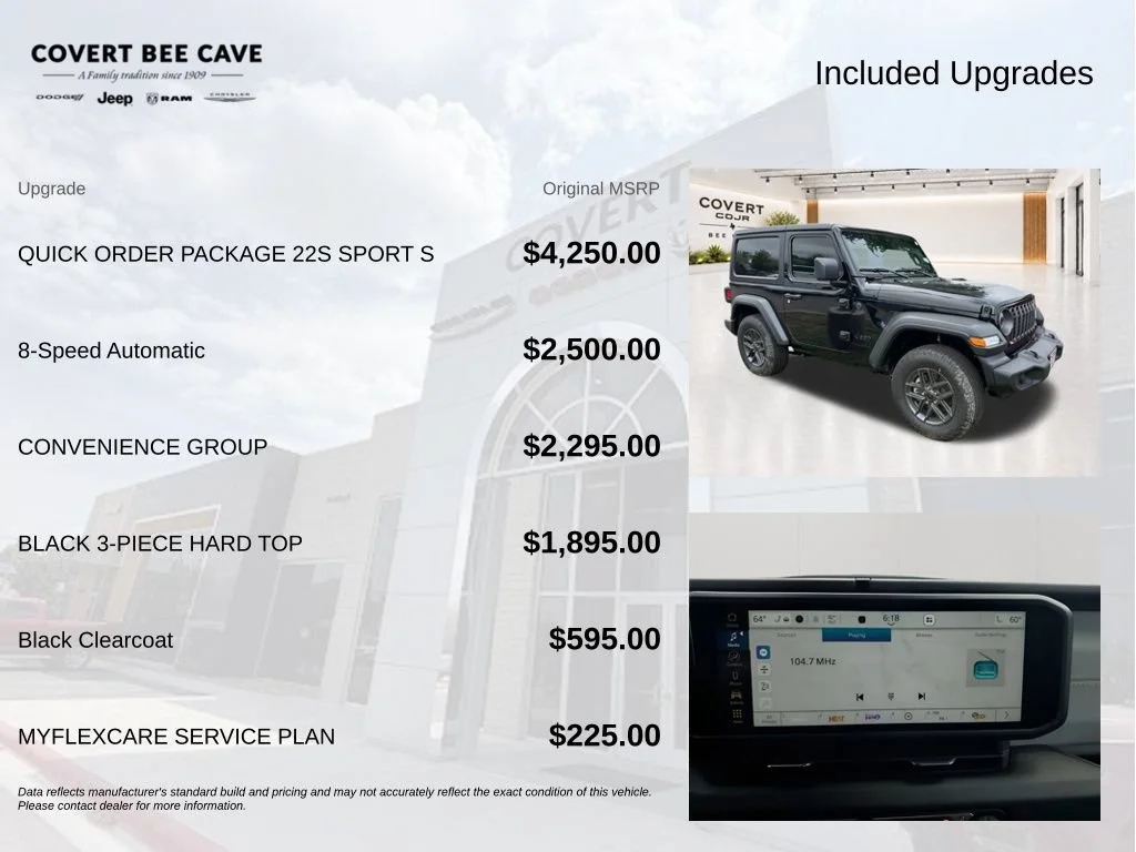 New 2026 Black Clear-Coat Exterior Paint Jeep Sport S image 9