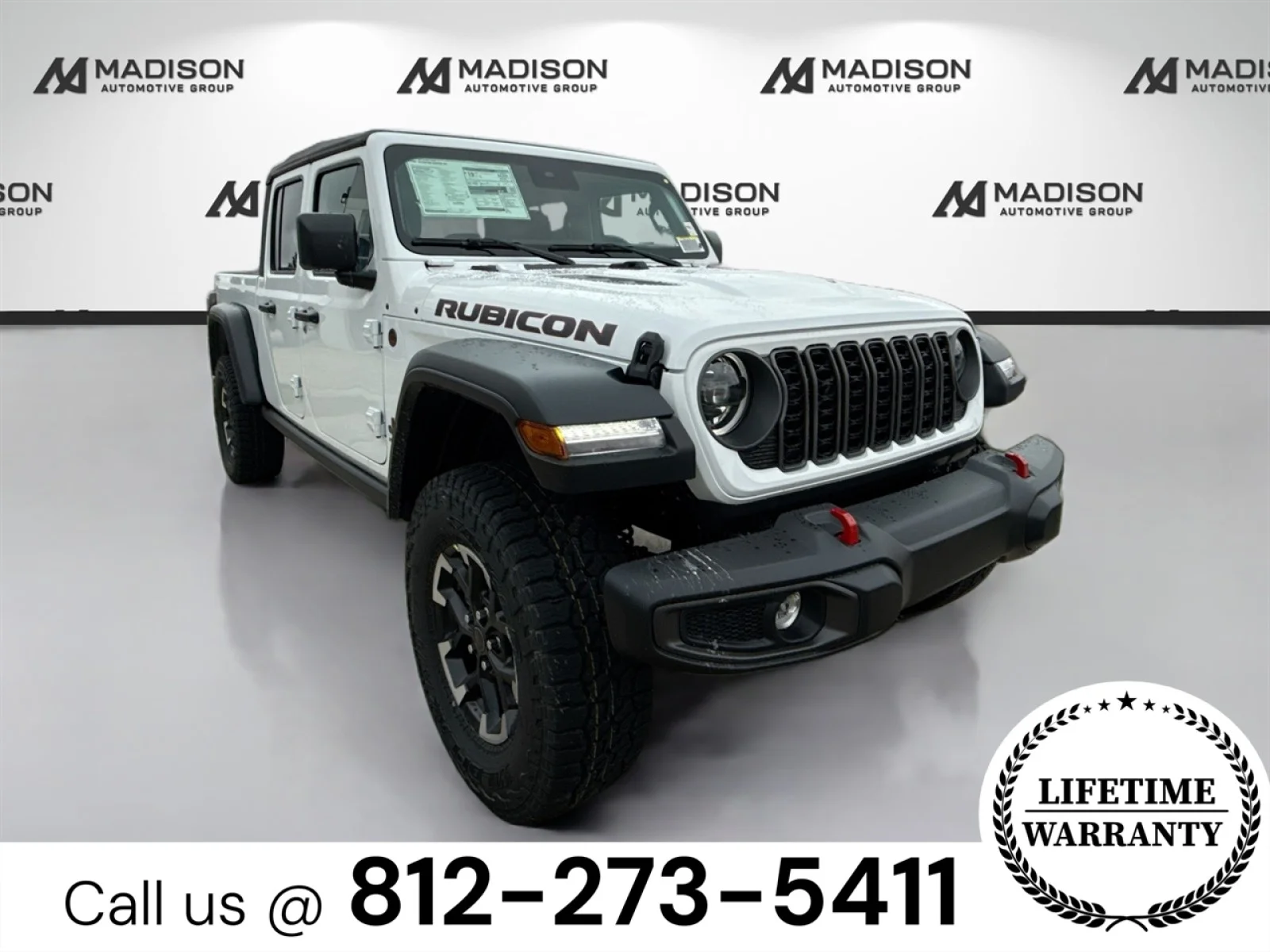 New 2025 Bright White Clearcoat Jeep Rubicon image 3