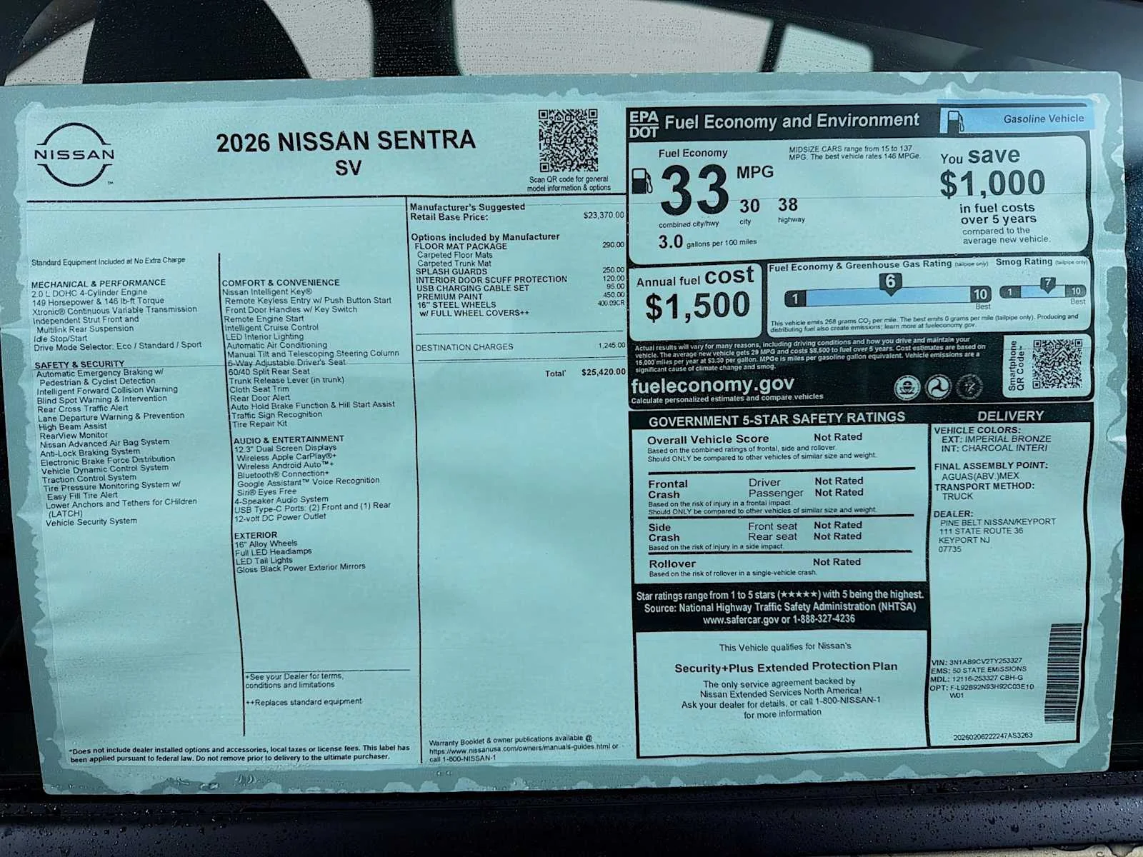 New 2026 Imperial Bronze Nissan SV image 6
