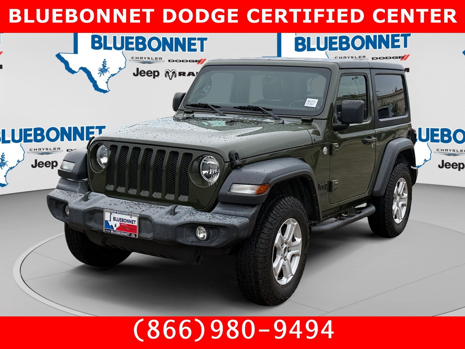 Used 2021 Sarge Green Clearcoat Jeep Sport S image 1