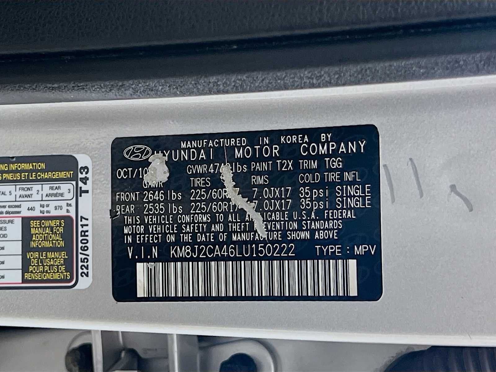 Used 2020 Stellar Silver Hyundai SE image 30