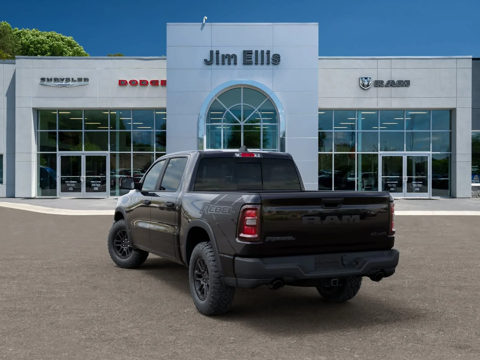 New 2026 Diamond Black Crystal Pearl-Coat Exterior Paint RAM Rebel image 3