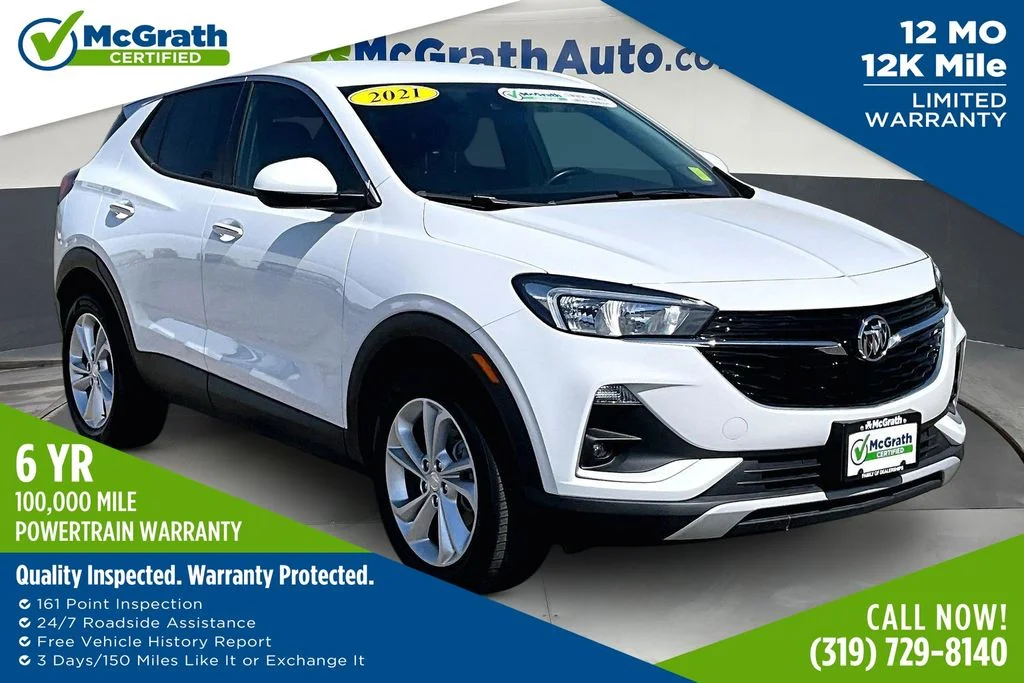 Used 2021 White Buick Preferred image 1
