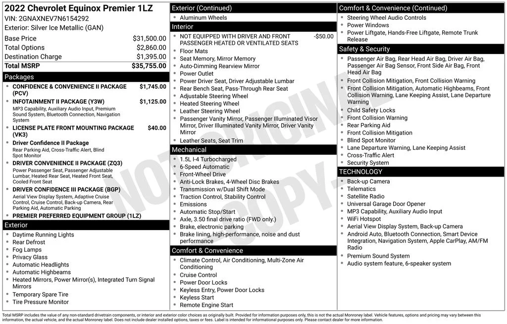 Used 2022 Silver Chevrolet Premier image 8