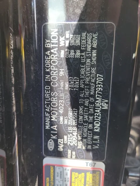 Used 2021 Black Kia S image 26