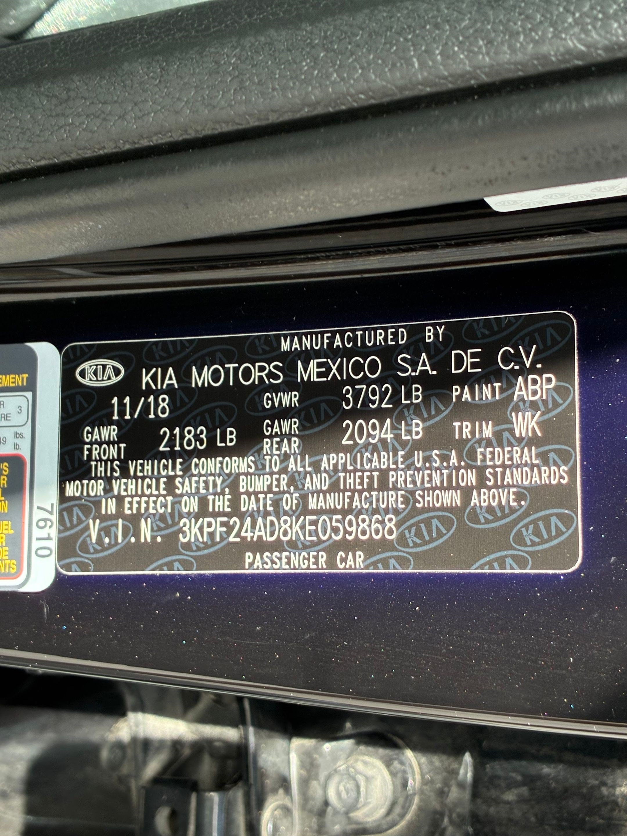 Used 2019 Aurora Black Kia LXS image 30