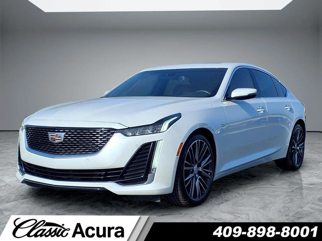 Used 2023 Crystal White Tricoat Cadillac 4dr Sdn Premium Luxury image 2