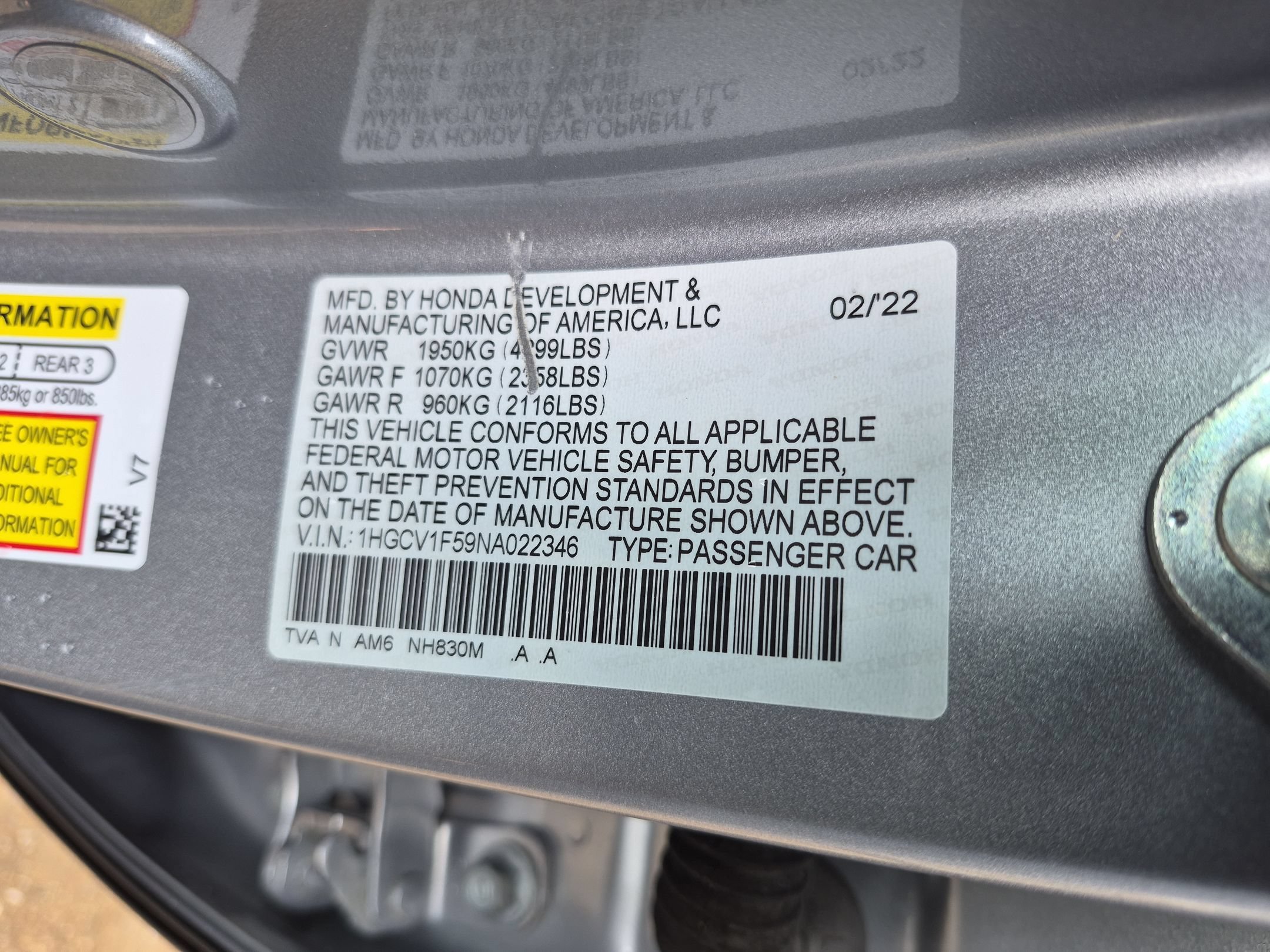 2022 Honda Accord EX-L - Photo 35