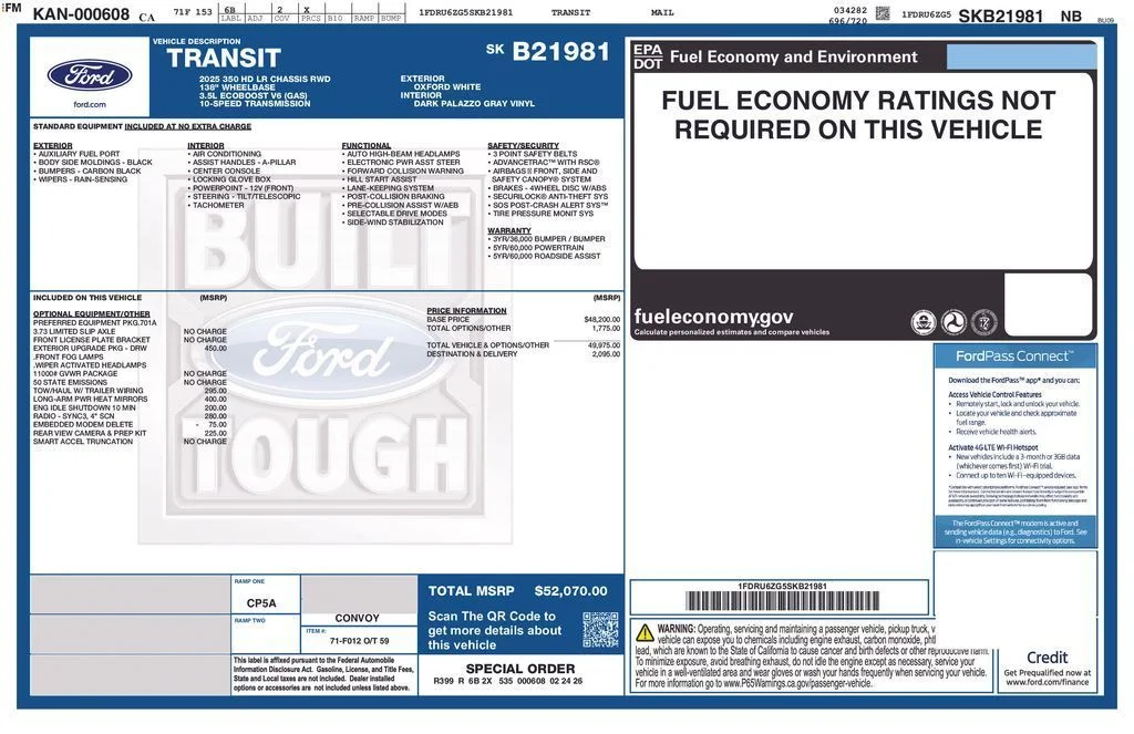 2025 Ford Transit Chassis Cab Base