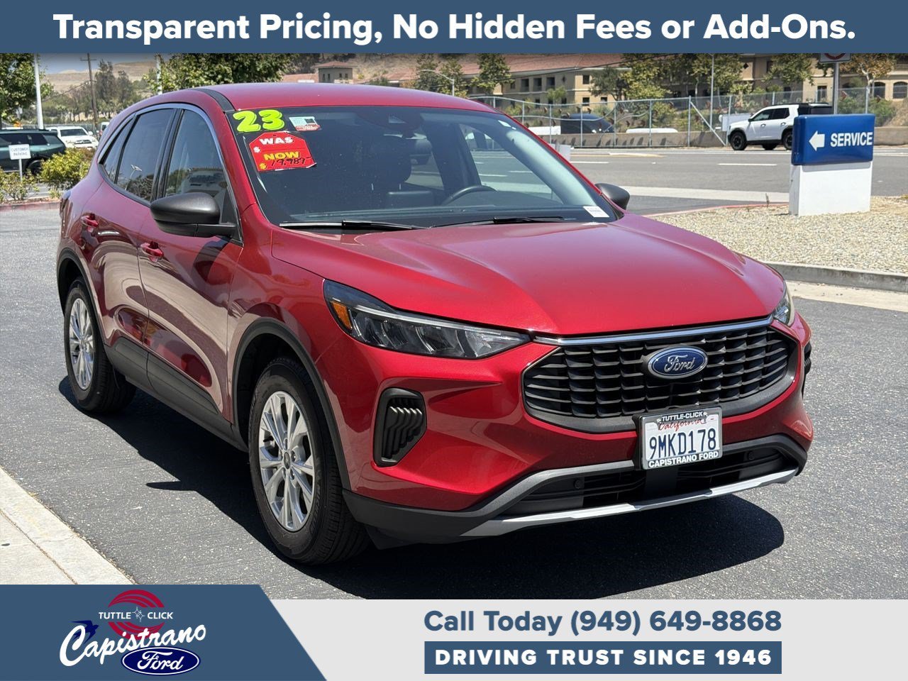 Used 2023 Rapid Red Metallic Tinted Clearcoat Ford Active image 12