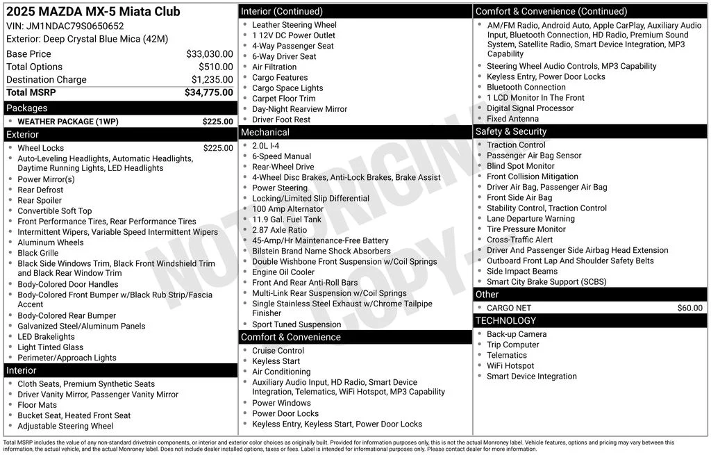 Used 2025 Blue Mazda Club image 5