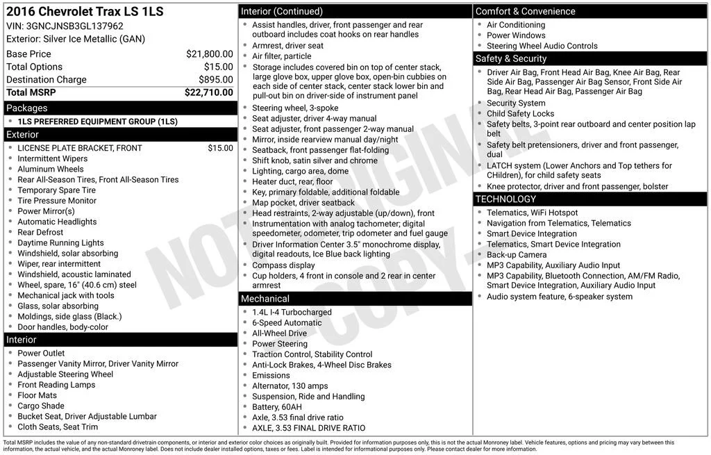 Certified Used 2016 SILVER ICE METALLIC Chevrolet LS image 5