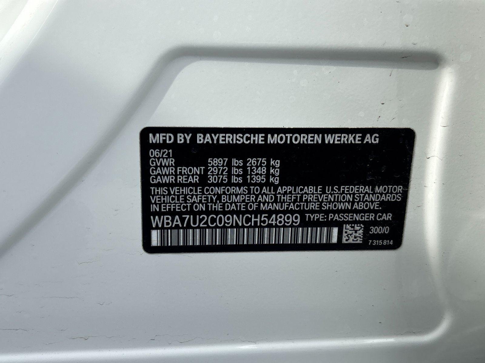 Used 2022 Alpine White BMW 750i xDrive image 12