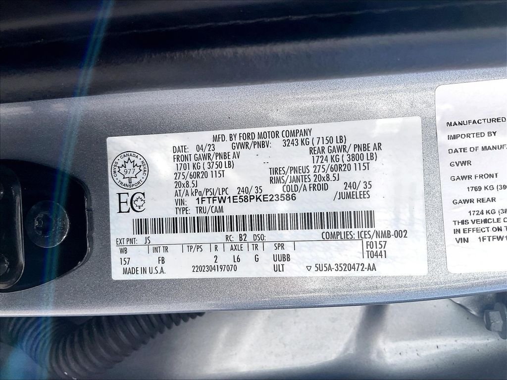 Used 2023 Iconic Silver Metallic Ford XLT image 33
