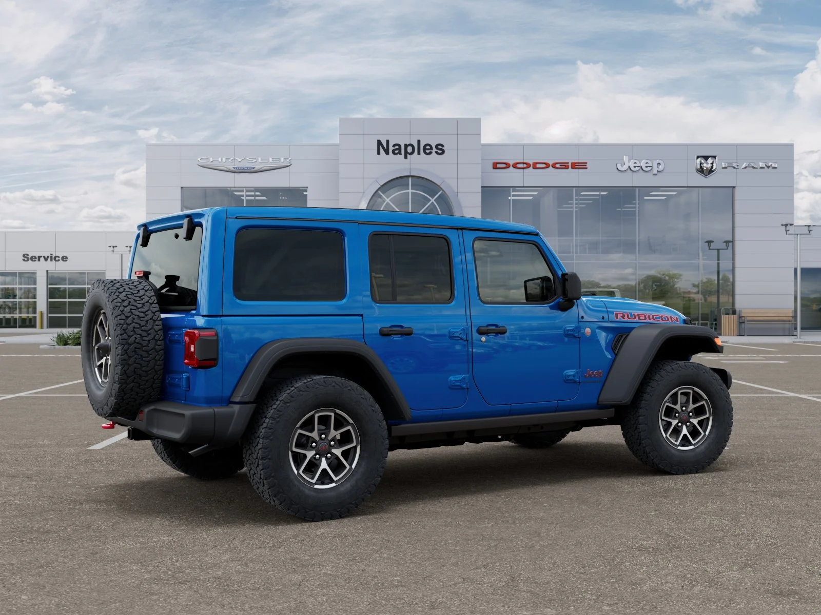 New 2026 Hydro Blue Pearl-Coat Exterior Paint Jeep Rubicon image 4