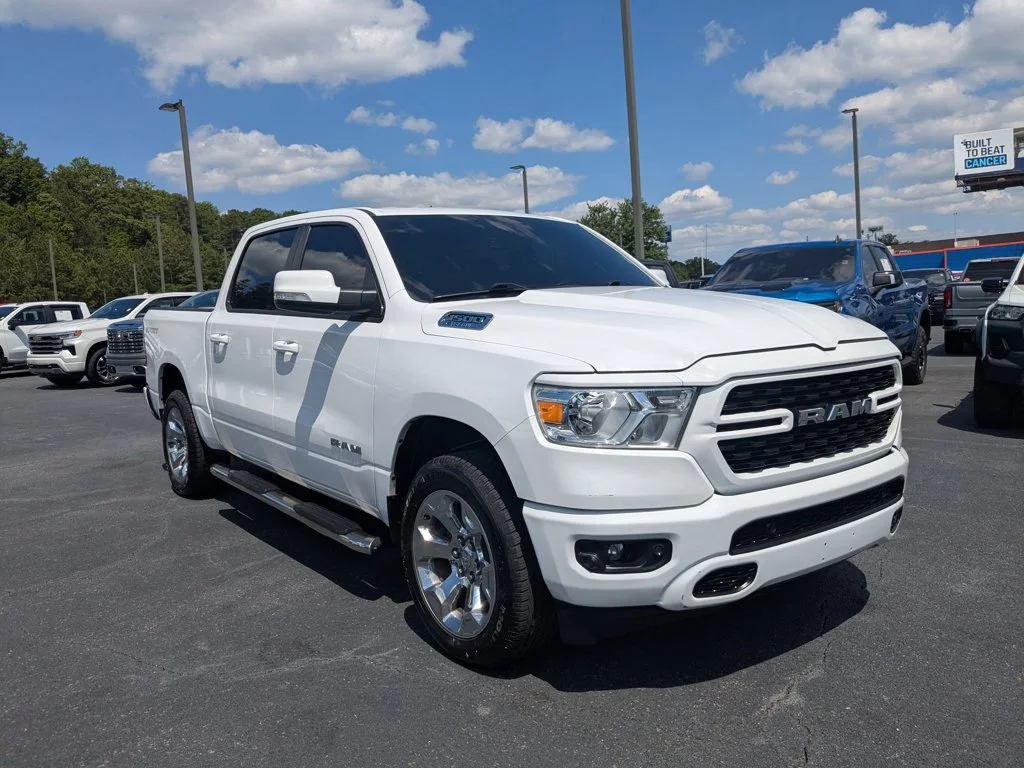 Used 2022 Bright White Clearcoat Ram Big Horn image 3