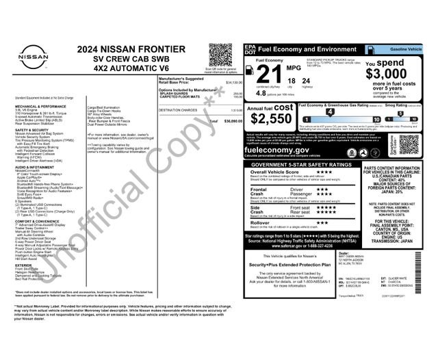 Certified Used 2024 White Nissan SV image 32