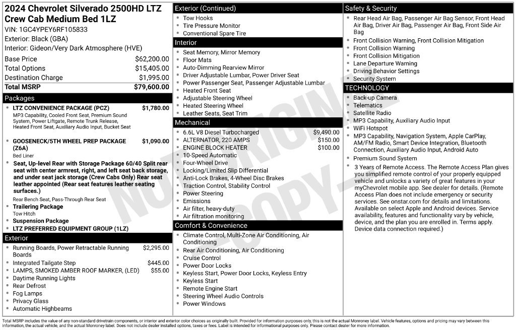 Used 2024 Black Chevrolet LTZ image 20