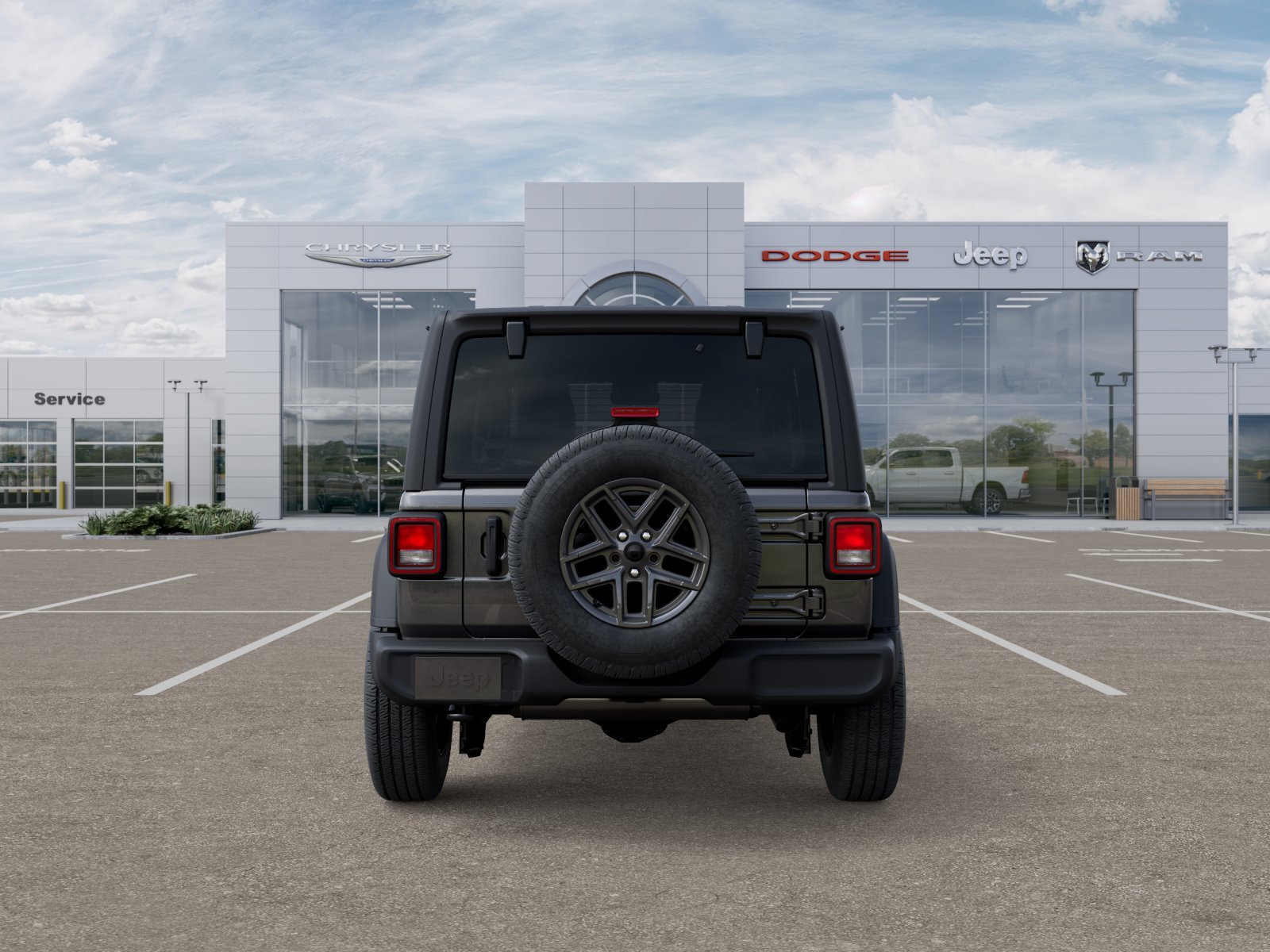 New 2025 Granite Crystal Metallic Clear-Coat Exterior Paint Jeep Sport S image 46