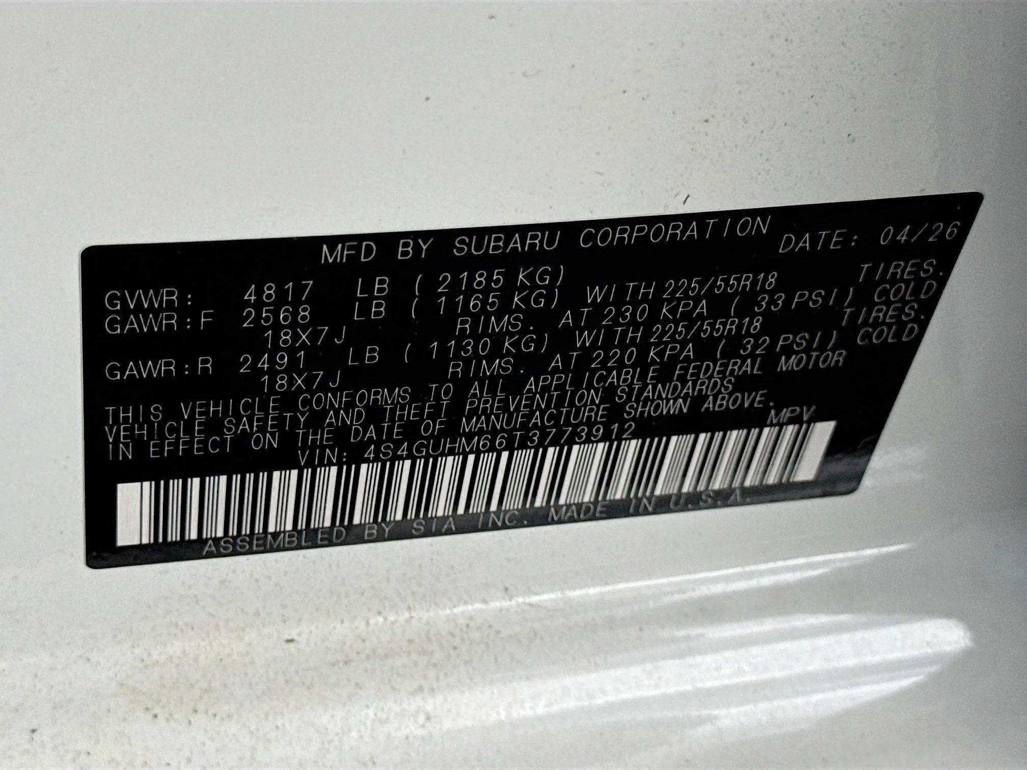 New 2026 Crystal White Pearl Subaru Limited image 40