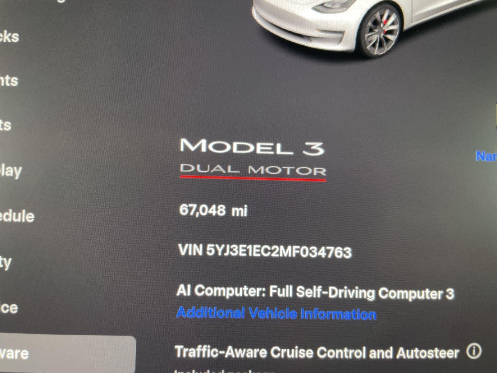 Used 2021 Tesla Model 3 Base with VIN 5YJ3E1EC2MF034763 for sale in Kansas City