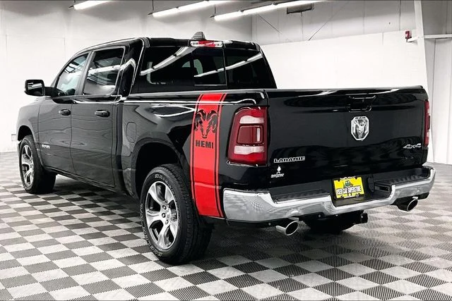 Used 2023 Diamond Black Crystal Pearlcoat Ram Laramie image 3