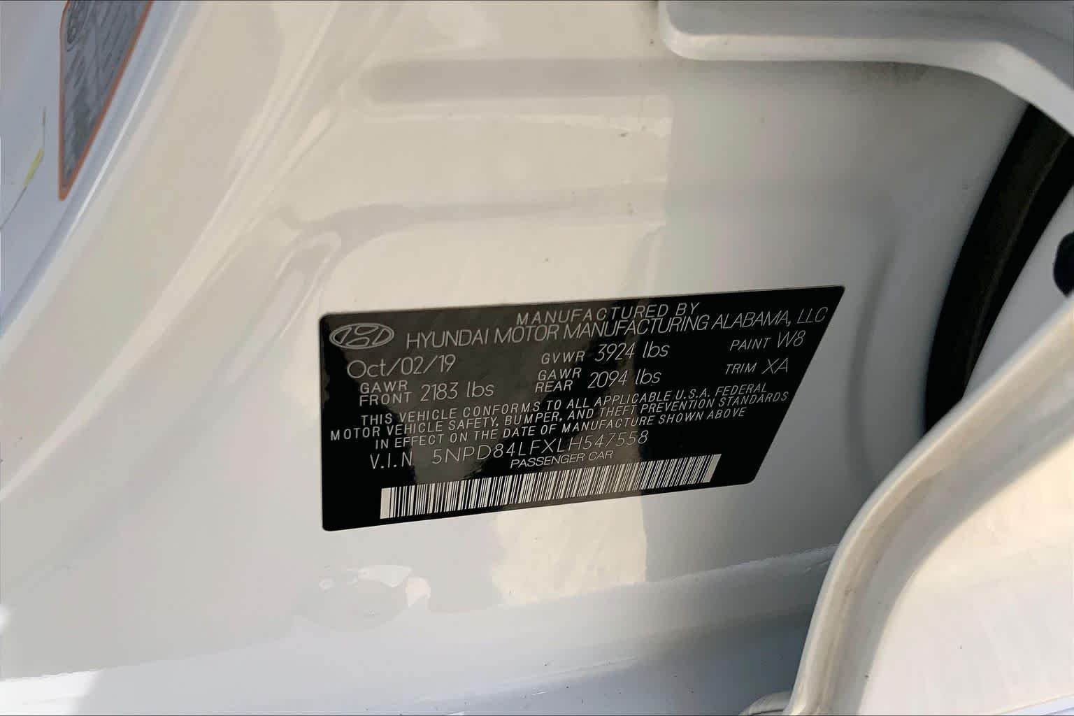 Used 2020 Quartz White Pearl Hyundai SEL image 31