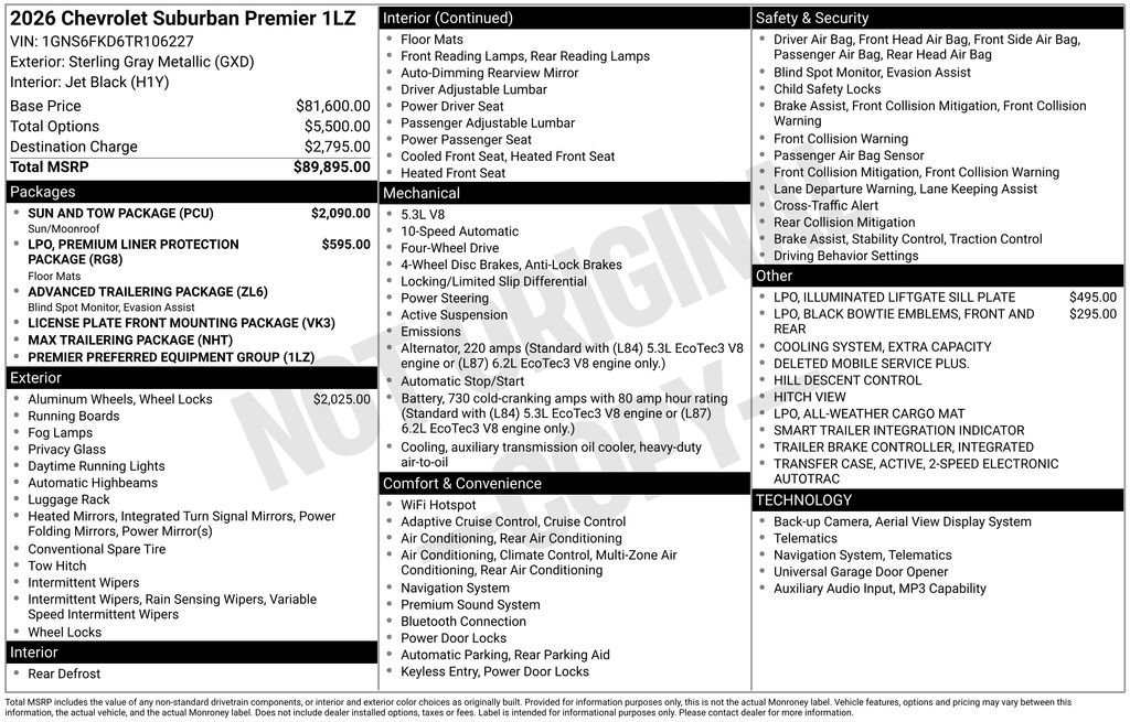 New 2026 Sterling Gray Metallic Chevrolet Premier image 26