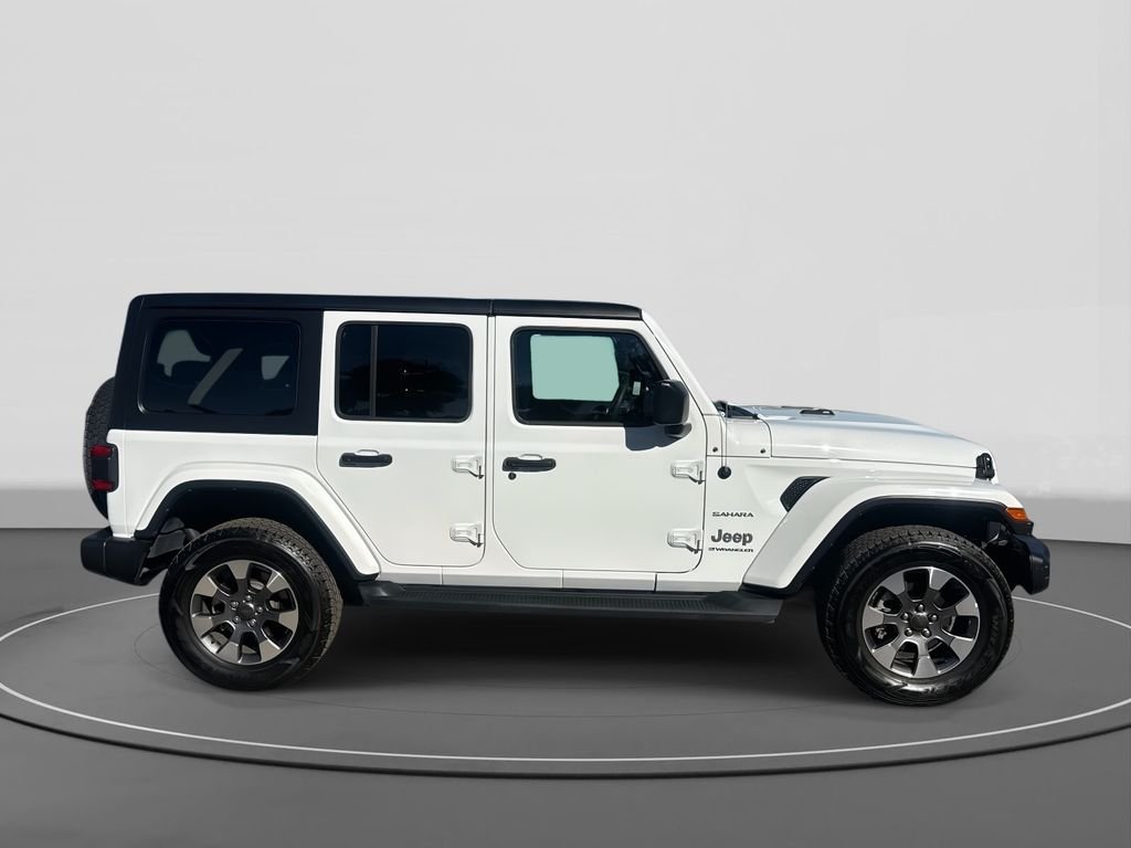 Used 2023 Bright White Clearcoat Jeep Sahara image 3