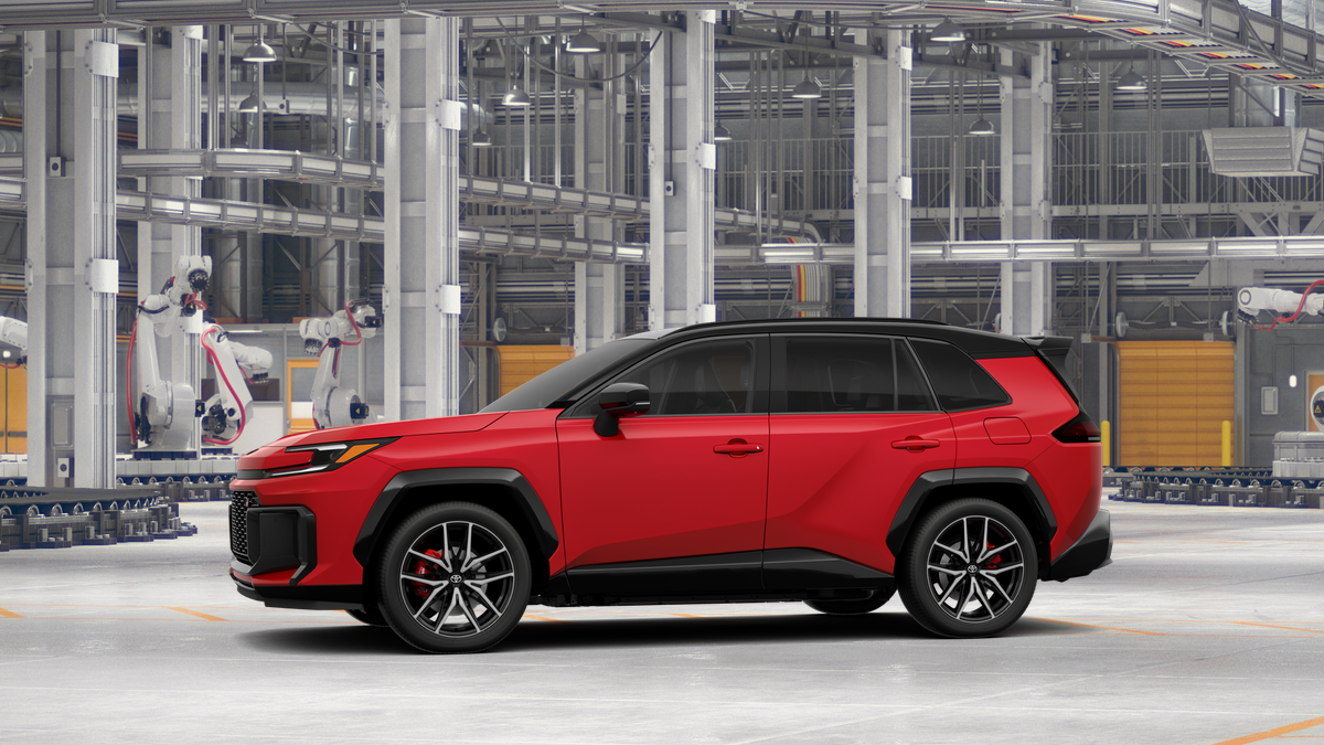 New 2026 Supersonic Red with Midnight Black Metallic roof Toyota GR SPORT image 3