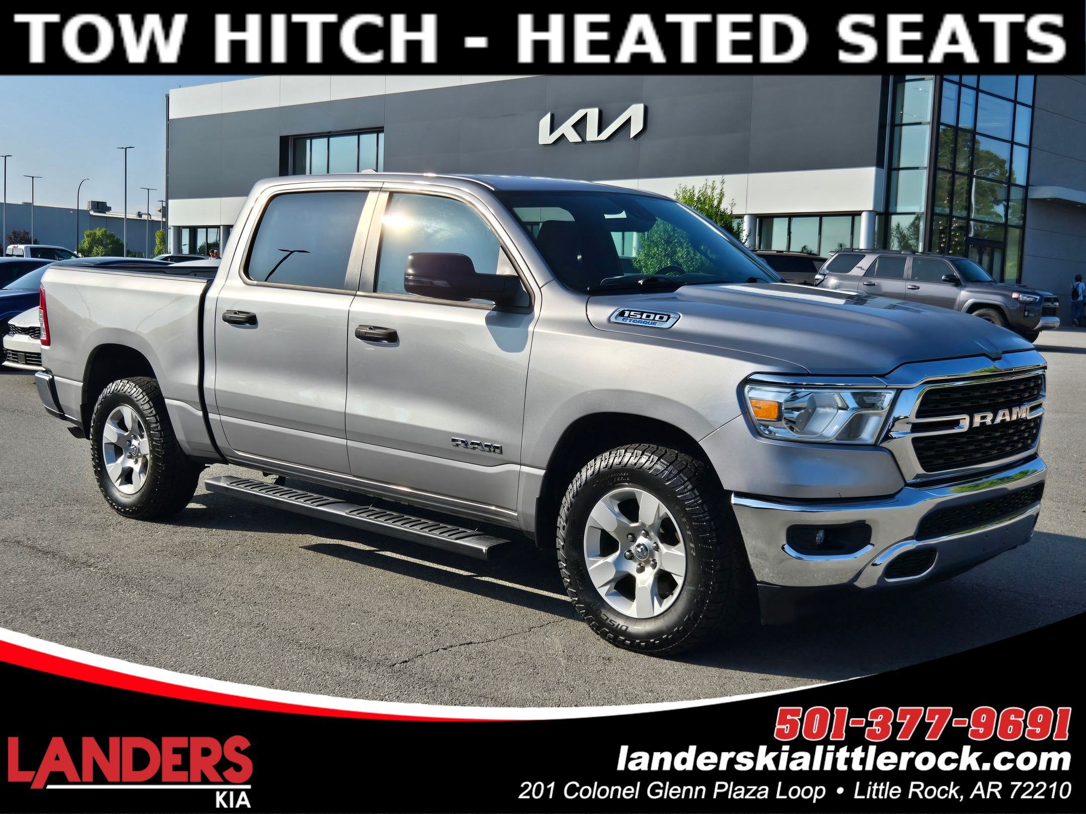 Used 2023 Billet Silver Metallic Clearcoat Ram Big Horn image 1