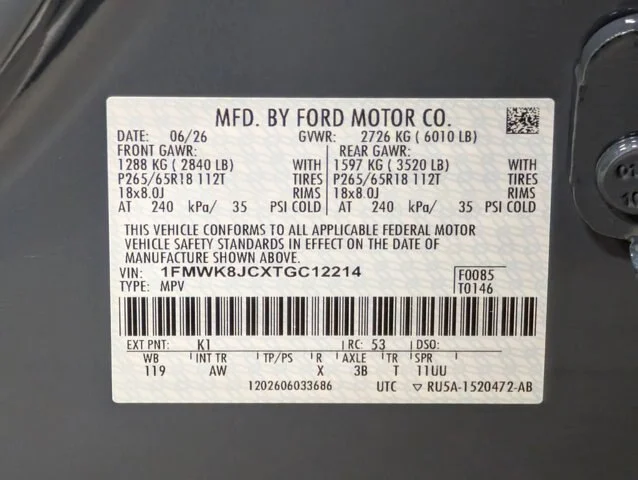 New 2026 Vapor Blue Metallic Ford Tremor® image 55