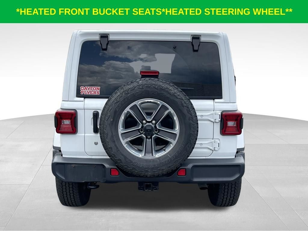 Used 2019 Bright White Clearcoat Jeep Unlimited Sahara image 9