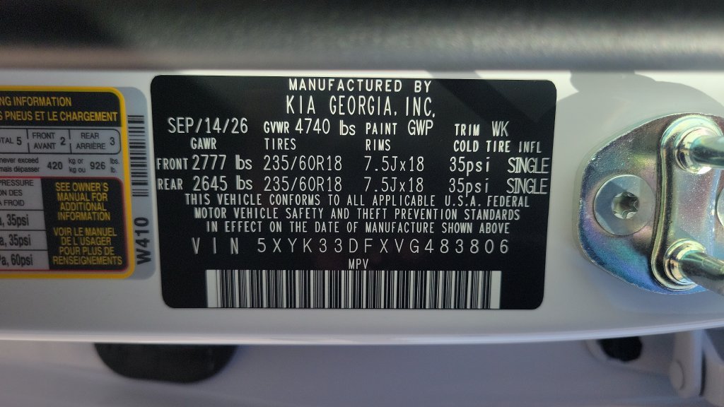 New 2027 Glacial White Pearl Kia EX image 24