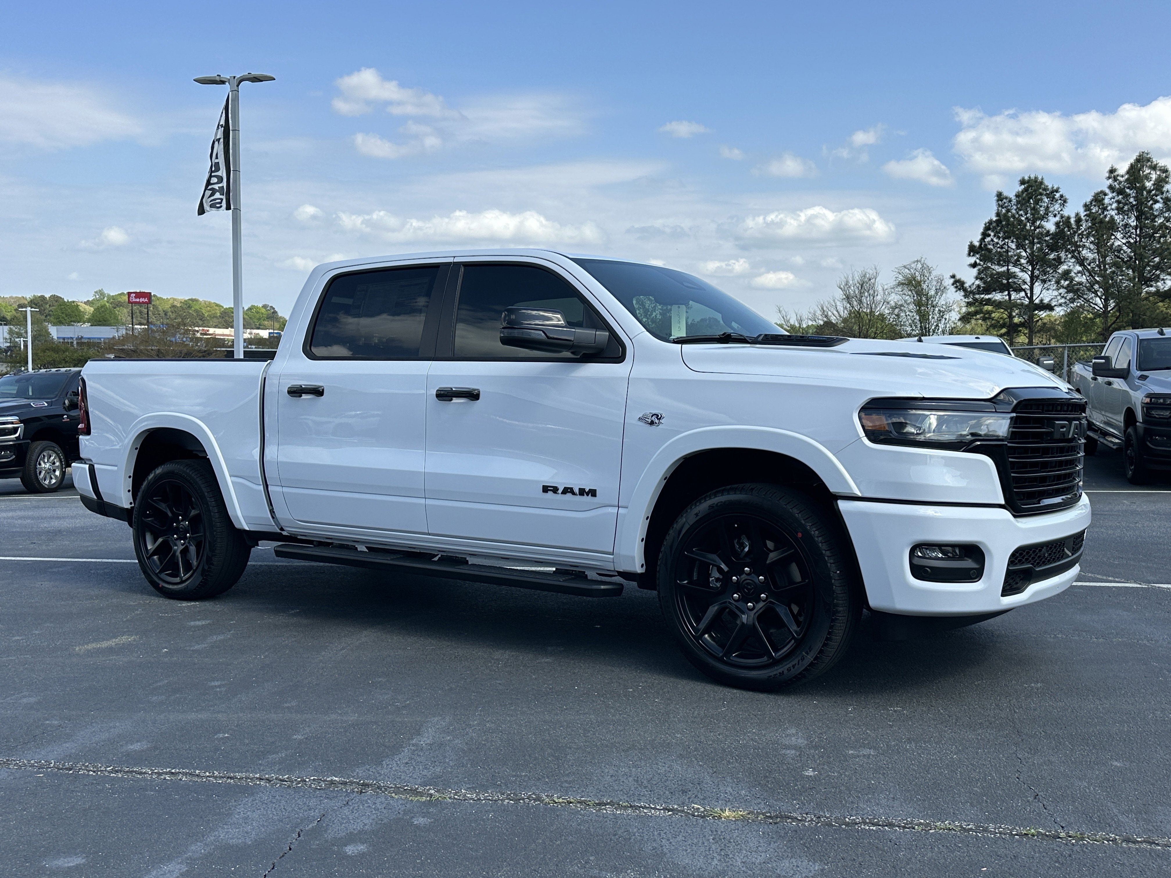 New 2026 Bright White Clear-Coat Exterior Paint RAM Laramie image 2