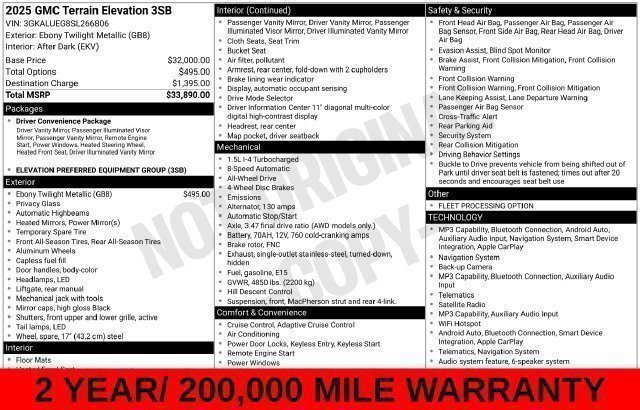 Used 2025 Black GMC Elevation image 36