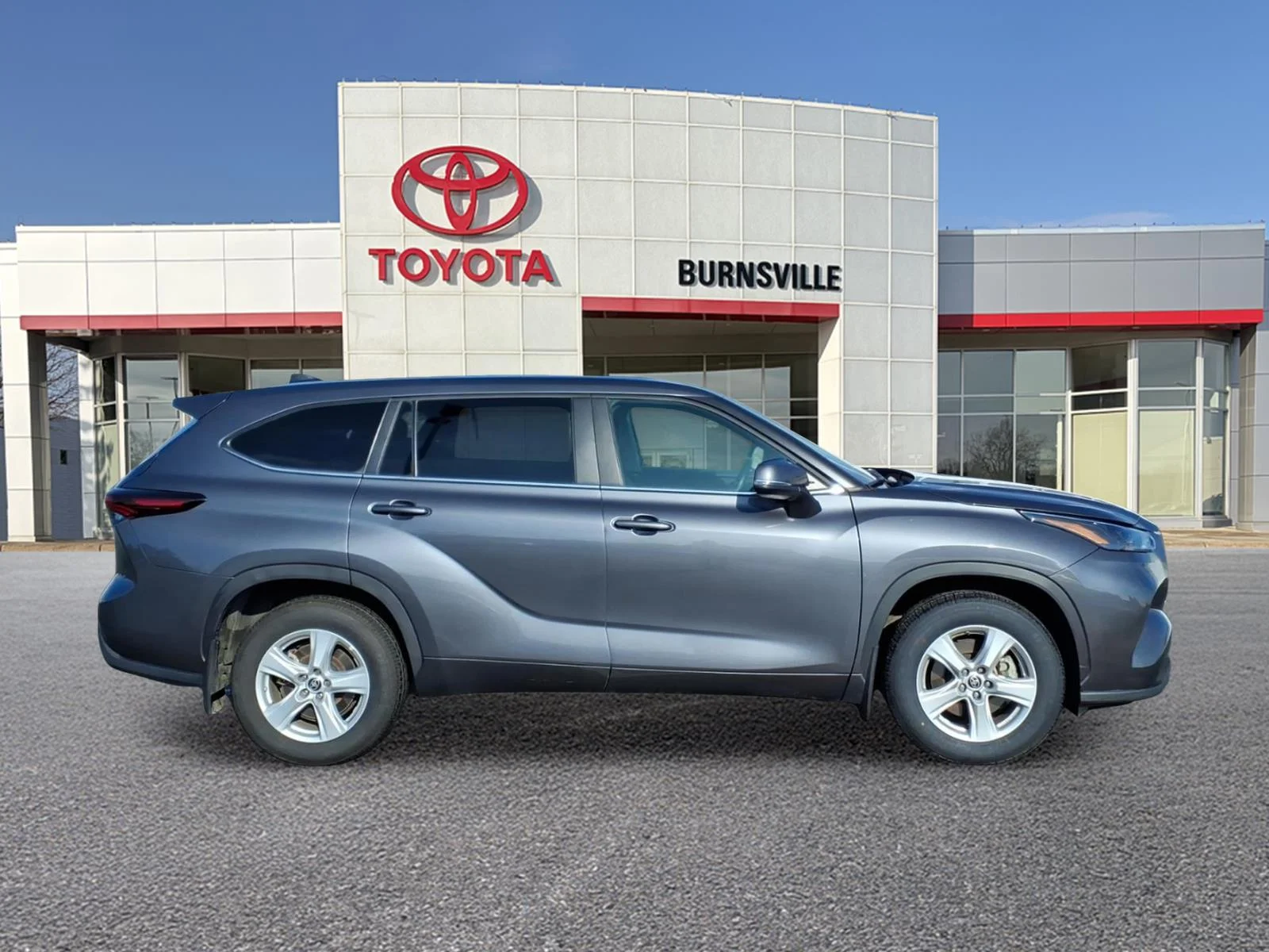 Certified 2024 Toyota Highlander LE with VIN 5TDKDRBH7RS556093 for sale in Burnsville, Minnesota