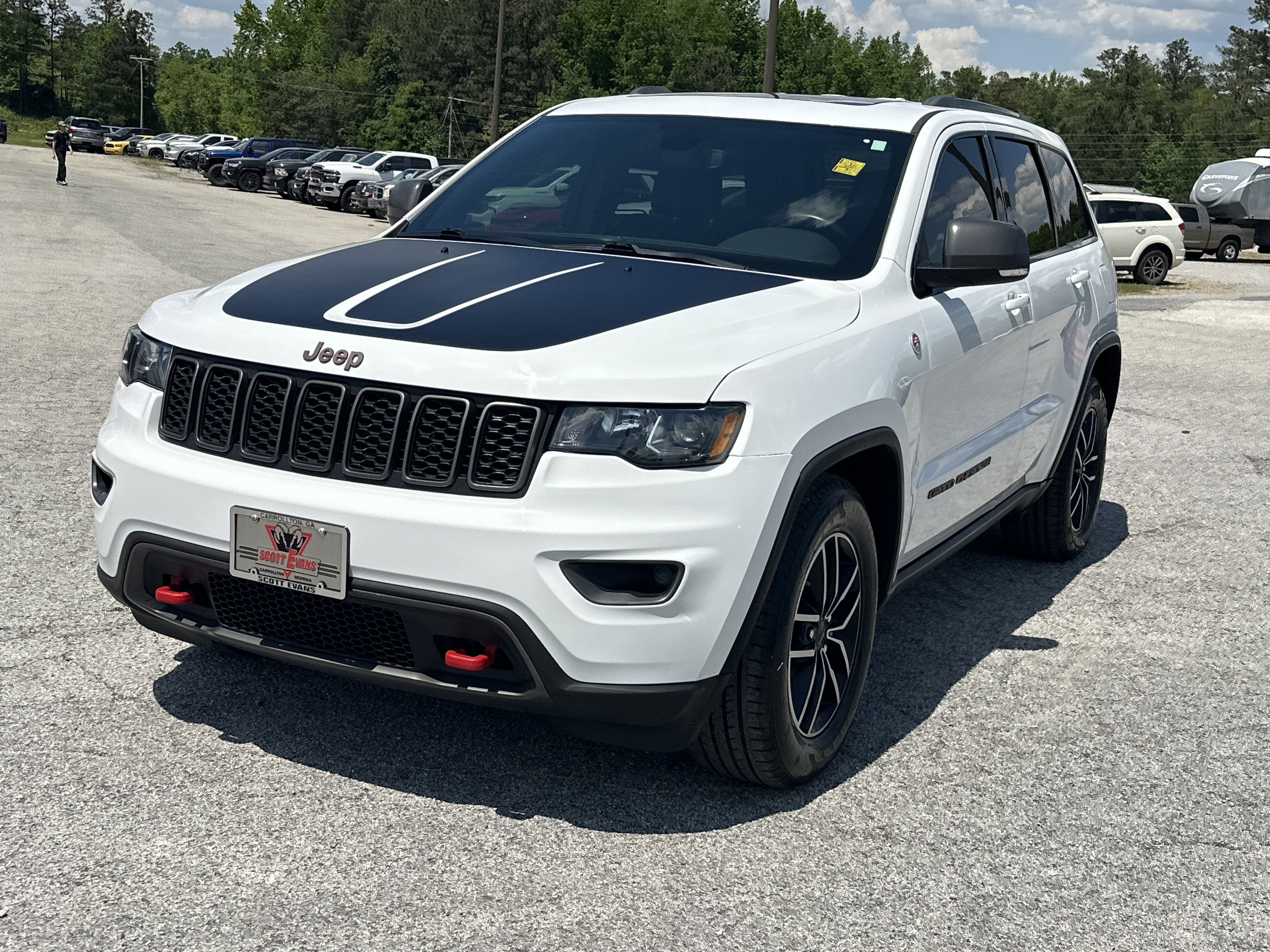 Used 2020 Bright White Clearcoat Jeep Trailhawk image 4