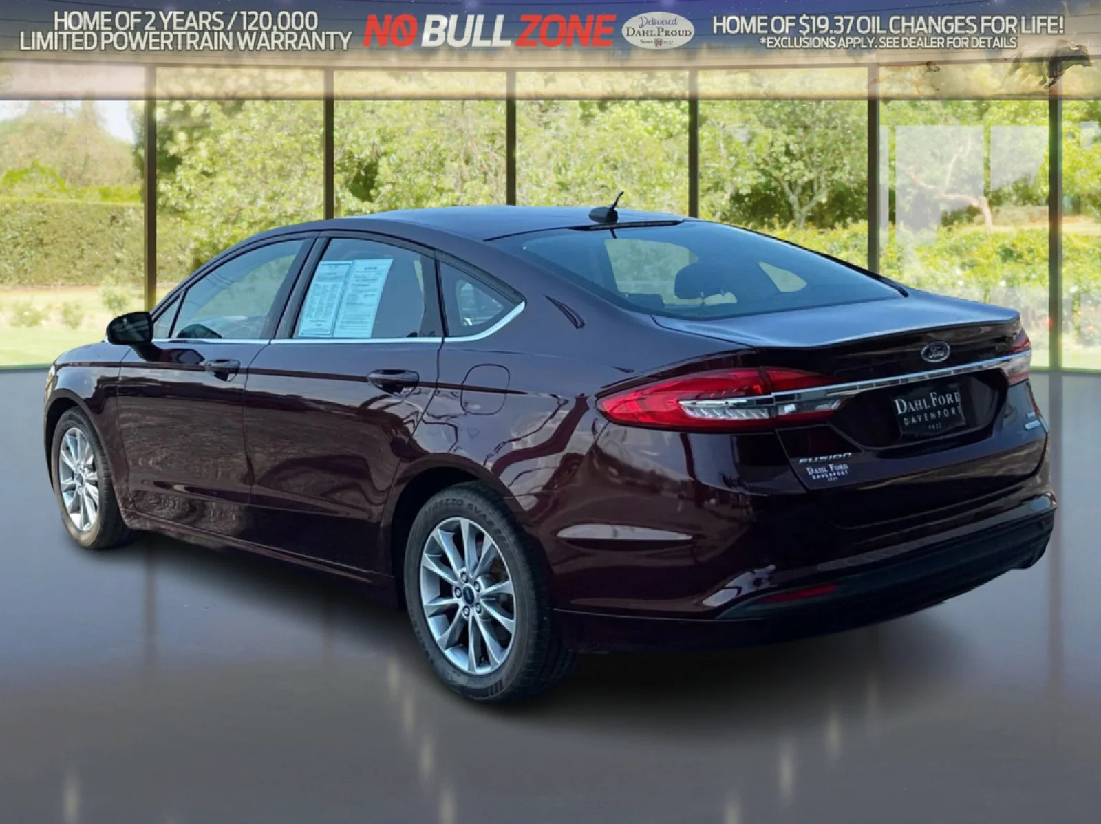 Used 2017 Burgundy Velvet Metallic Tinted Clearcoat Ford SE image 3