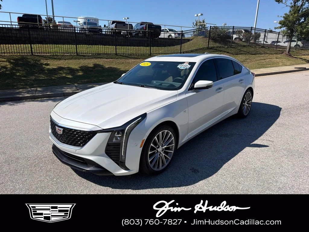 Used 2025 Crystal White Tricoat Cadillac Premium Luxury image 1