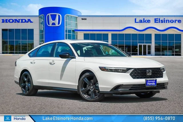 New 2026 Platinum White Pearl Honda Sport-L Hybrid image 1