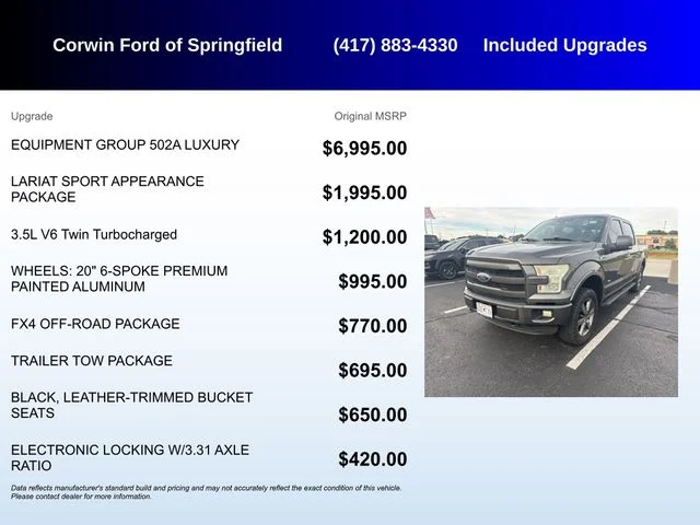 Used 2015 Gray Ford Lariat image 5