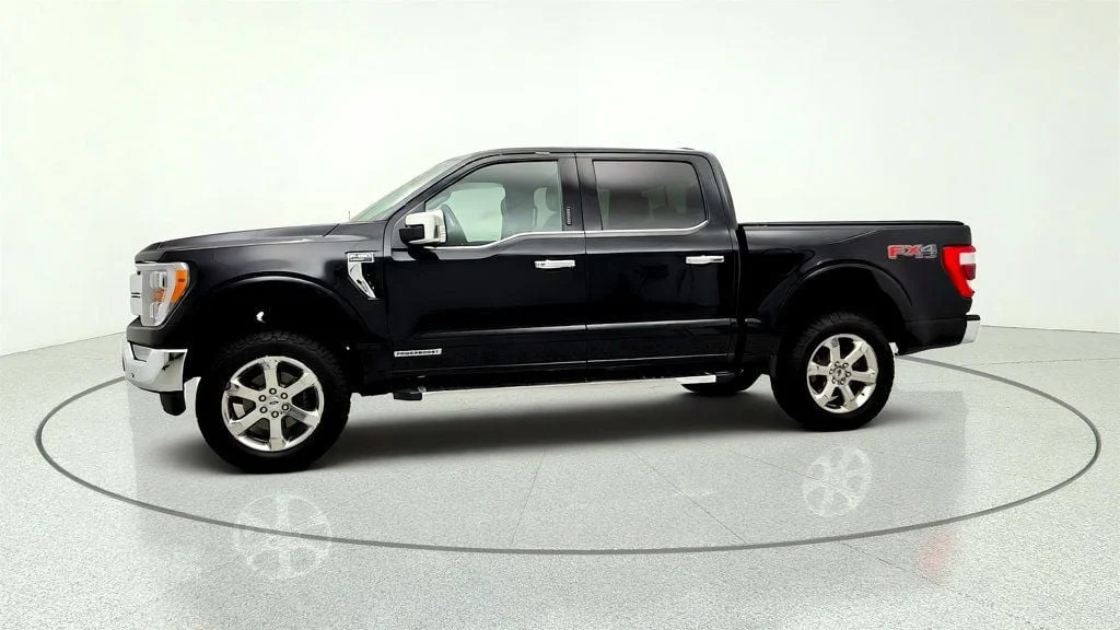 Used 2022 Agate Black Metallic Ford LARIAT 4WD SuperCrew 5.5